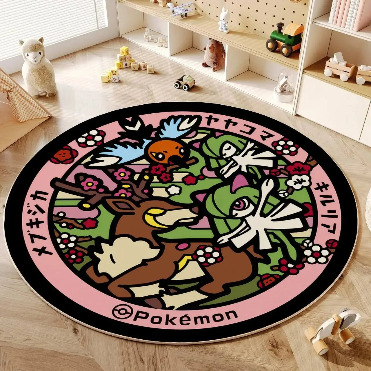 Navak Carpet Daily Picks Disney Anime Cartoon Pokemonzd Runde Bodenmatte Wohnzimmer Schlafzimmer Teppiche Niedliches Kind Rutschfester Waschbarer Teppich Wohnkultur