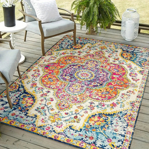 Navak Carpet 1 Stück Anti-Rutsch-Perserteppich für Flur und Balkon, Vintage-Boho-Küchenmatte, saugfähige Badematte, Wäscheboden-Eingangsmatte, Läuferteppich