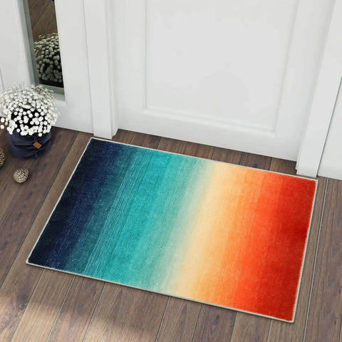 Navak Carpet Exclusive Picks 1 Stück Moderner Farbverlauf-Kristall-Samtteppich, süße Mädchenzimmer-Dekorationsdecke, rutschfeste Eingangs-Fußmatte, Heimdekoration