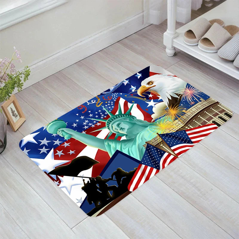 Navak Teppich Flagge der amerikanischen Bodenmatte Teppiche Zimmer Matten Teppiche Home Fußmatte Eingangstür Küche Teppich Balkon Fuß Teppich Badezimmer Badehaus