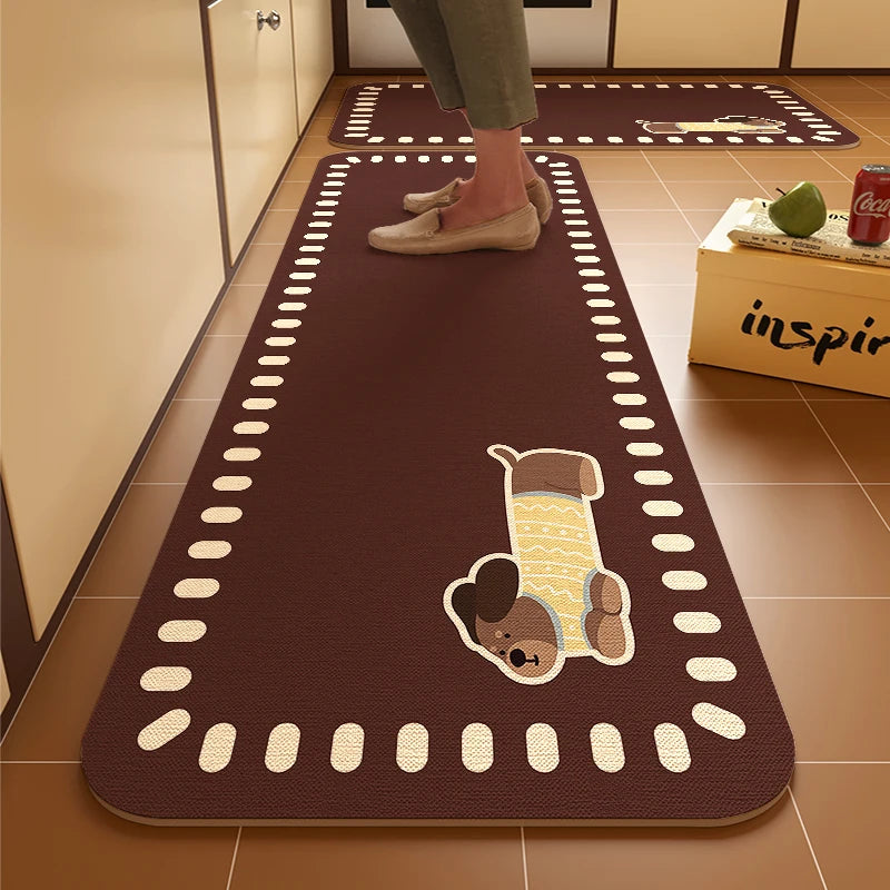 Navak Carpet Exclusive Picks Budding Diatomite Carpet Scandinavian Style Non-Slip Water-Absorbent Mute Kitchen Breakfast Area Home Decoration