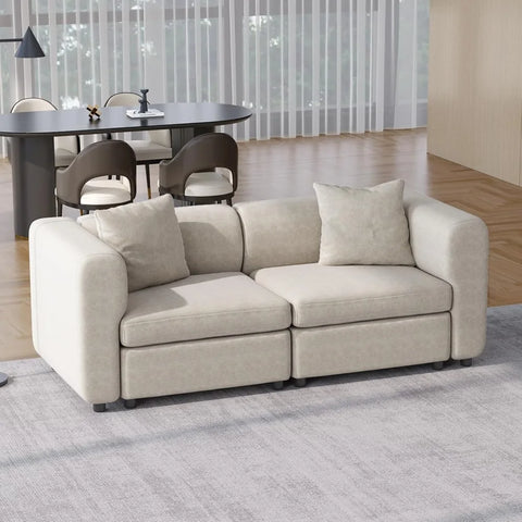 Navak Carpet Love Seaters, extra großes Ecksofa für das Wohnzimmer, 2-Sitzer für kleine Wohnungen, umwandelbares Freizeitsofa, tiefe Sofas