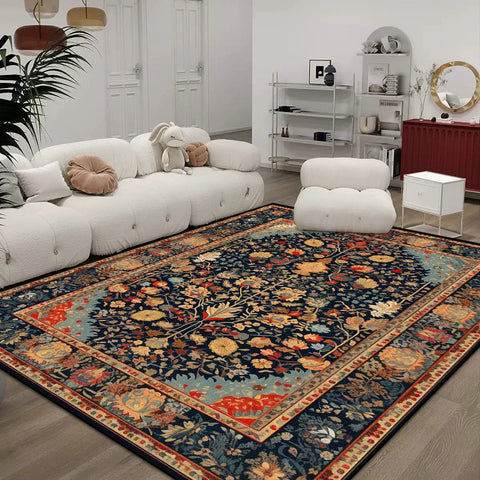Navak Carpet Persian Style Customizable Carpet for Living Room Soft Non-slip Large Room Rugs Easy Clean Coffee Tables Mat Lint-free Washable
