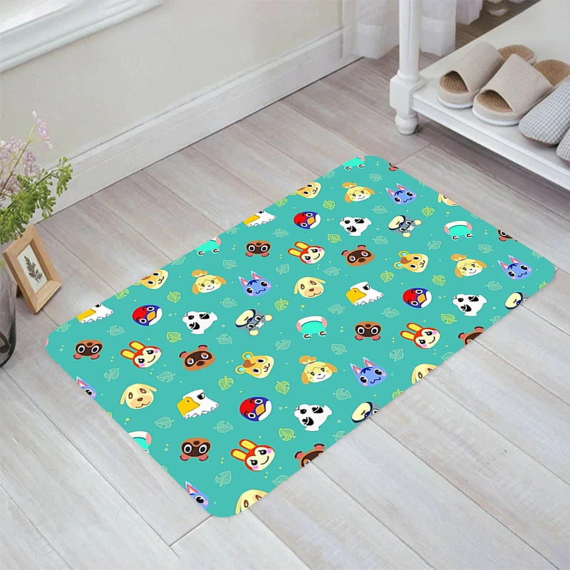 Navak Teppich Animal C-Crossing Game Bodenmatte Home Teppich Eingang des Hauses Zimmer Teppiche Teppiche Balkon Küche Teppich Fuß Fußmatte Türmatten Bad