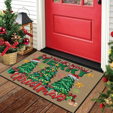 Navak Carpet Exclusive Picks Weihnachtsteppich für drinnen und draußen, rutschfeste Antifouling-Bodenmatte, dekorativer Wohnzimmerbereich, verschmutzte Bodenmatte