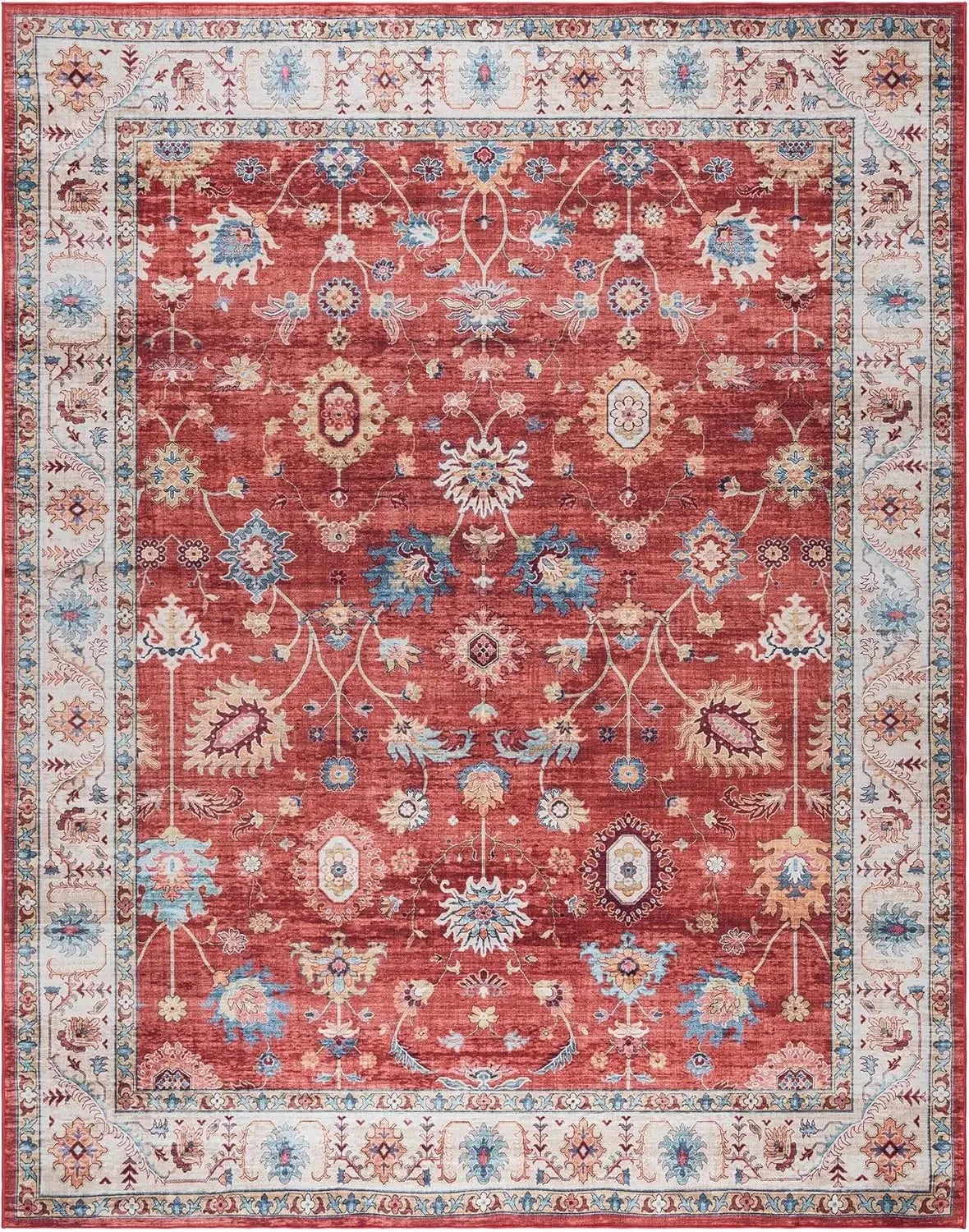 Navak Carpet Exclusive Picks Bohemian Style Loop-Pile Rug - Ultra-Thin, Stain-Resistant, Non-Slip Carpet for Living Room & Office, Soft Floor Mat