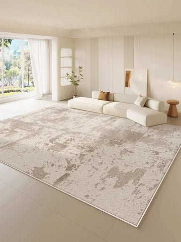Navak Teppich Moderner Beige Wohnzimmerteppich Creme Abstrakter Dekorativer Teppich Luxuriöser großer Garderobenteppich Rutschfester Pflegeleichter Schlafzimmerteppich