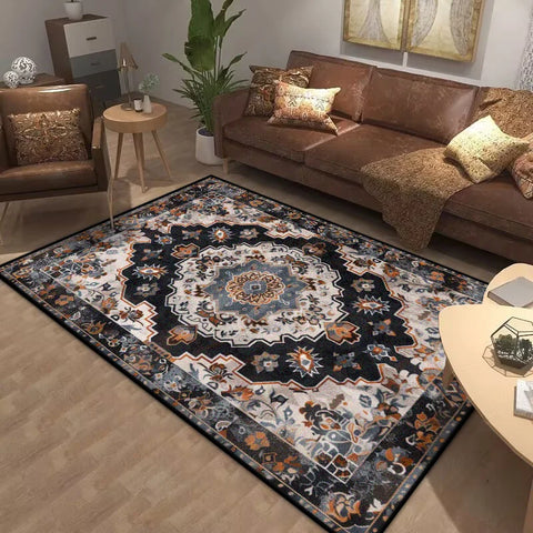 Navak Carpet Bohemia Living Room Rugs Decoration Bedroom Deluxe Anti Slip Floor Mat Large Area Carpet Lounge Rug Persian Carpet Washable