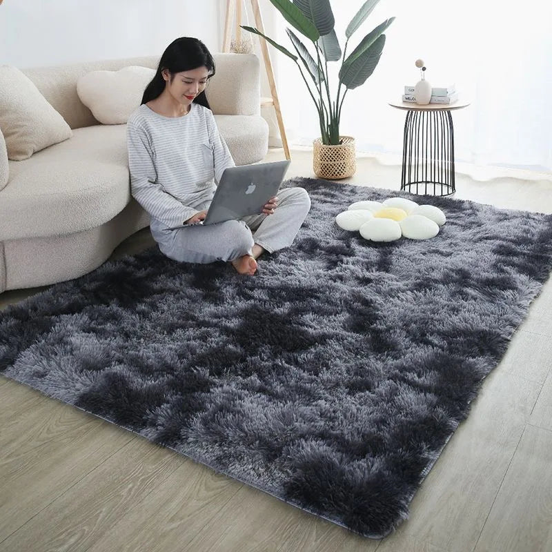 Navak Teppich, pelziger Teppich, Wohnzimmermatte, modernes Schlafzimmer, nordischer Stil, Dekorationsteppich, groß, schwarz, grau, weiß, rutschfeste Kinderteppiche