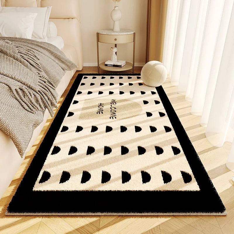 Navak Carpet Exclusive Picks – Einfacher, cremefarbener Kunstkaschmir-Teppich für Wohnzimmer, flauschige Teppiche, Heimdekoration, Schlafzimmer, Garderobe, Nachttisch, rutschfeste Teppiche