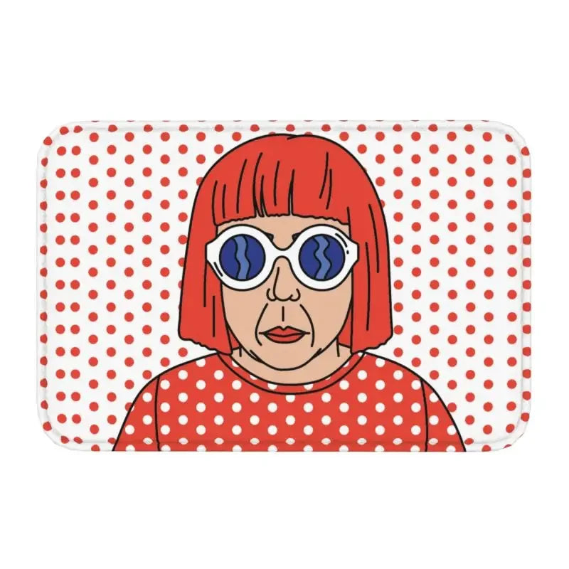 Navak Carpet Custom Yayoi Kusama Abstrakte Malerei Fußmatte Rutschfeste Eingangsbereich Badezimmer Küche Tür Bodenmatte Garage Teppich Fußpolster
