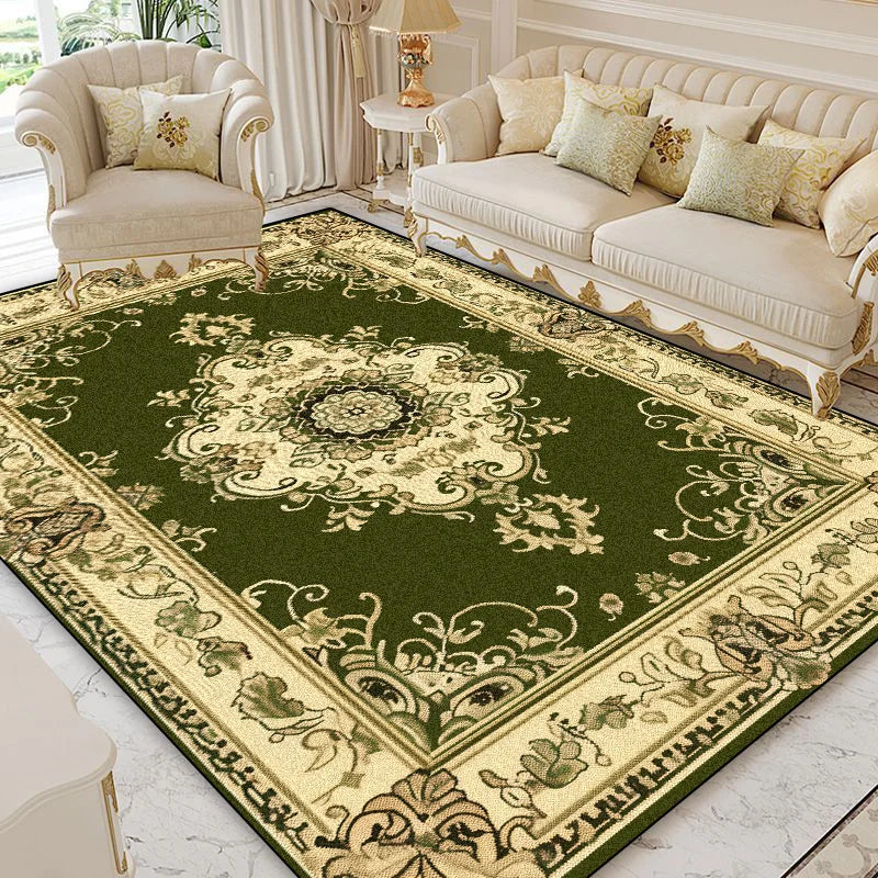Navak Carpet European Style Home Decoration Rugs Living Room Retro Flower Carpet Hall Sofa Large Area Rug Non-slip Room Doorway Soft Foot Mat