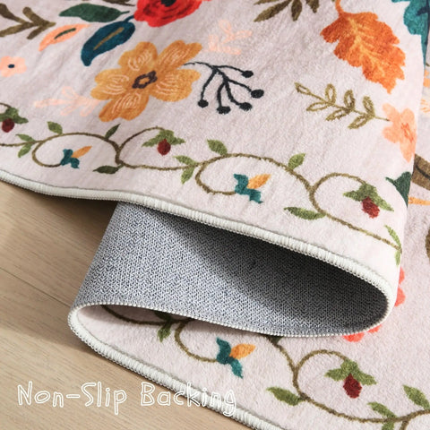 Navak Carpet Exclusive Picks Läuferteppich für Flure und Küchen, rutschfest, maschinenwaschbar, mit Gummirückseite, weiche Blumenteppiche für die Küchendekoration