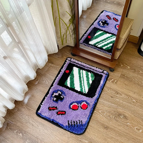 Navak Carpet LAKEA Handheld-Spielgerät, getufteter Teppich, Spielzimmer, lustige Kindheitserinnerungen, beflockter Teppichboden, rutschfeste Fußmatte, ästhetisch