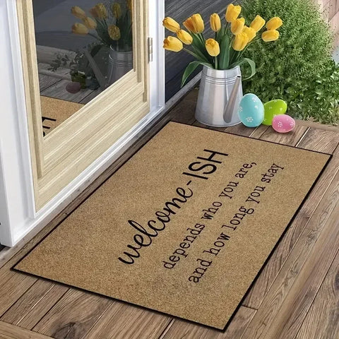 Navak Teppich mit Blumenmuster, Bodenmatte für Zuhause, rutschfest, leicht zu reinigen, Dekorationsteppich, Küchenbereich, Wohnzimmer, Haus, waschbar, Willkommens-Fußmatten