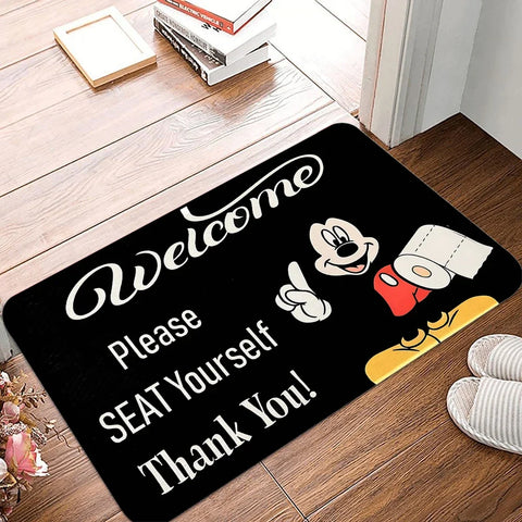 Navak Carpet Daily Picks Disney Mickey Mouse Willkommensmatte, rutschfest, für Schlafzimmer, Küche, Bad, Eingangsbereich, Polyester, waschbarer Teppich, Heimdekoration
