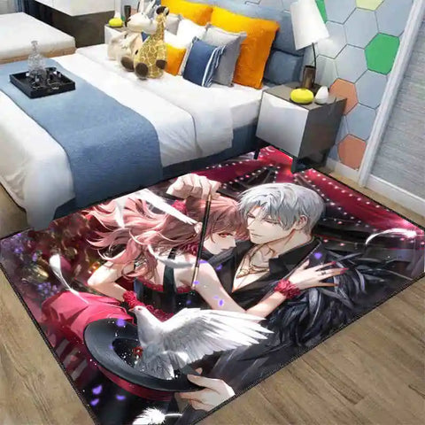 Navak Carpet Exclusive Picks Japanischer Anime-Schlingenteppich – maschinenwaschbarer Nachttischteppich für Airbnb, Hotel, gemütliche Wohndekoration