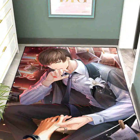 Navak Carpet Exclusive Picks Japanischer Anime-Schlingenteppich – maschinenwaschbarer Nachttischteppich für Airbnb, Hotel, gemütliche Wohndekoration
