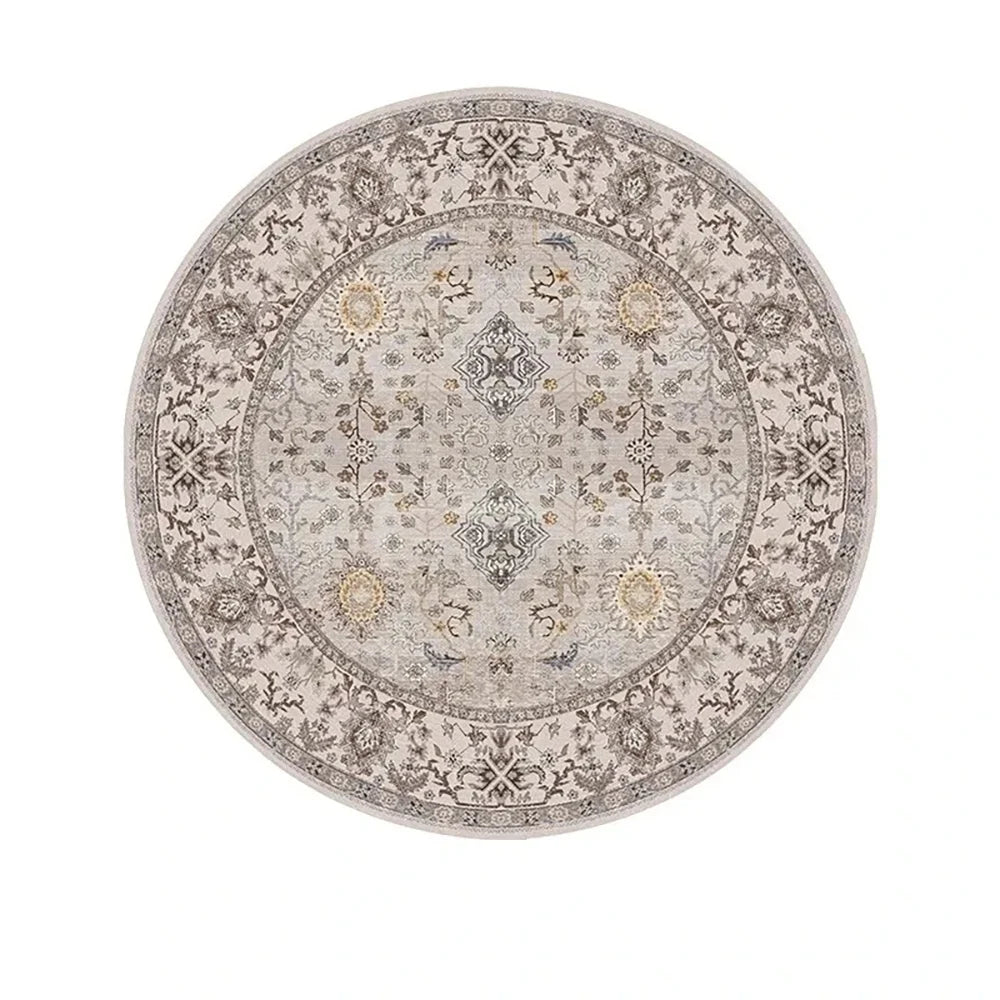 Navak Carpet Exclusive Picks Bohemian Retro Runder Schlingenflor-Teppich – Runder Vintage-Teppich für Couchtisch, Sofa und Schlafzimmer, rutschfest, Heimdeko