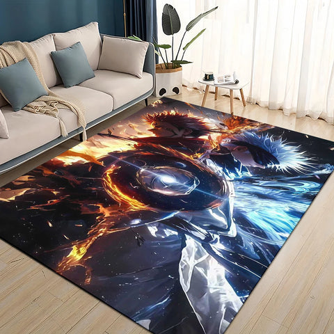 Navak Teppich, 3D-Cartoon, Jujutsu Kaisen, Anime, Itadori Yuj, Teppich für Wohnzimmer, Schlafzimmer, Heimsofa, Dekoration, Kinderspiel, rutschfeste Bodenmatte