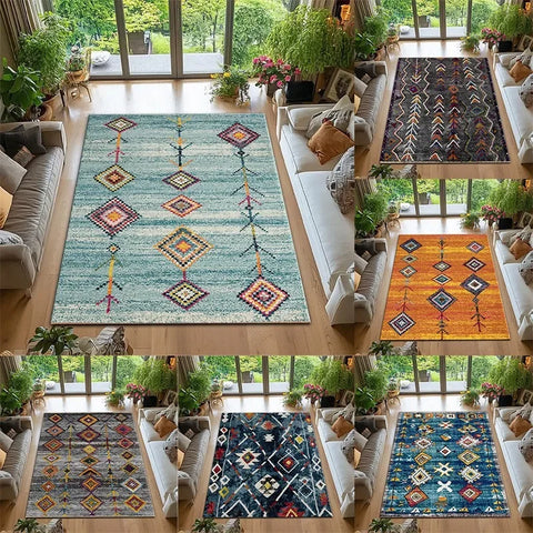 Navak Teppich Persischer Retro-Stil Teppich Marokkanischer Freizeitteppich Teppiche für Wohnzimmer Wohnzimmerdekoration Waschraum Bodenmatte Teppiche
