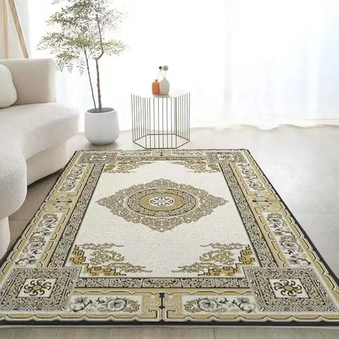 Navak Carpet Retro European Bohemian Carpet Artistic Creative Bedroom Rugs Easy Care Bedside Rug