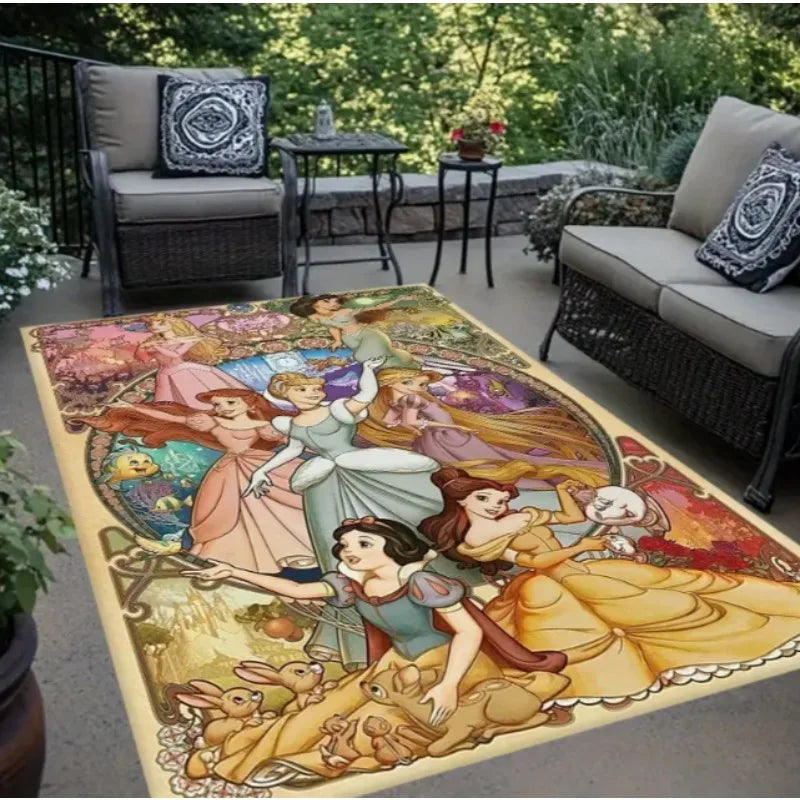 Navak Carpet Daily Picks Disney Princess Portrait Teppich Wohnzimmer Badezimmer Schlafzimmer Bereich Teppich Casual Play 카펫 Matte Badetürmatte Bodenunterlage Spielmatte