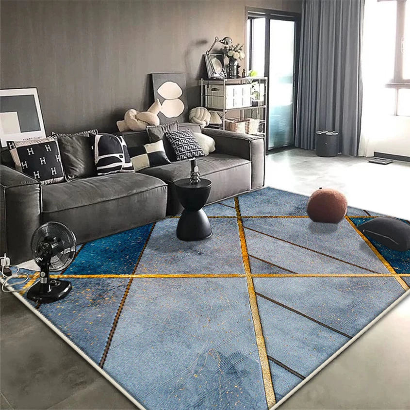 Navak Teppich, nordischer moderner Teppich für Wohnzimmer, geometrische Dekoration, Heimsofa, weiche große Teppiche, rutschfest, Schlafzimmer, Lounge, Plüsch-Bodenmatte, weich