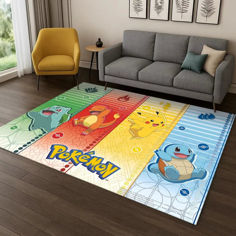 Navak Carpet Daily Picks Pokemon Abenteuerteppich, verspielter Spiel-Thementeppich, Männerhöhle, Spielzimmer, Schlafzimmer, Nachttisch, Wohnzimmer, Sofa, weiche Bodenmatte, Design