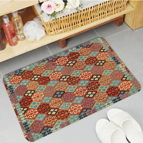 Navak Teppich Boho Perserteppich Muster Küchenmatte rutschfeste Waschküchenmatte Wäschedekor Balkon Kind Wohnzimmer Moderne Wohnkultur
