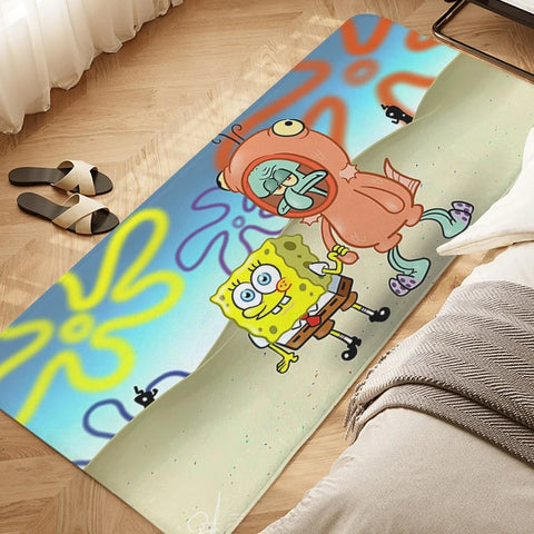 Navak Teppich, Schlafzimmer-Bodenteppich, D-SpongeBobs, süße Küche, wasserdichte Badezimmermatte, rutschfeste Fußmatte, individueller Eingangstür-Flurteppich