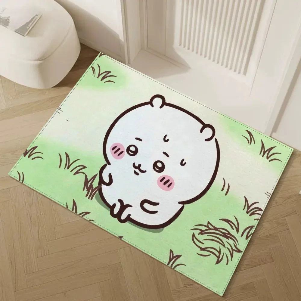 Navak Carpet Daily Picks Disney Chiikawa Boden-Fußmatte Wohnzimmer Schlafzimmer Badezimmer Eingangsbereich Teppich Niedlich Mädchen Kind Haus Home Decor Rutschfester Teppich