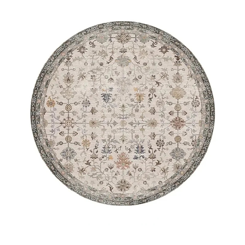 Navak Carpet Exclusive Picks Bohemian Retro Runder Schlingenflor-Teppich – Runder Vintage-Teppich für Couchtisch, Sofa und Schlafzimmer, rutschfest, Heimdeko
