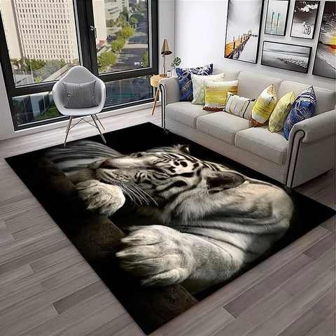 Navak Carpet 3D-Traumtiger, Tier-Cartoon-Teppich für Zuhause, Wohnzimmer, Schlafzimmer, Sofa, Fußmatte, Dekoration, Kinderspielbereich, rutschfeste Bodenmatte