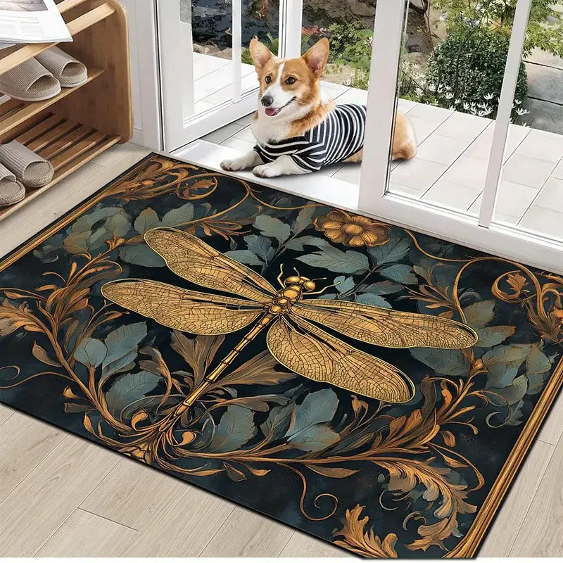 Navak Teppich, elegantes Libellenmuster, Küchenmatte, Eingangs-Fußmatte, Dekor-Teppich für Wohnzimmer, Badezimmer, rutschfeste Fußmatte, Waschküchen-Teppiche