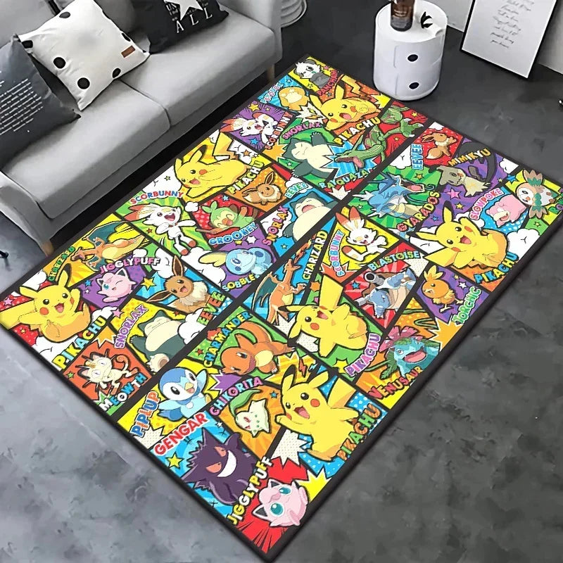 Navak Carpet Daily Picks Pokemon Cartoon Carpet Rug Living Room Bedroom Decoration Picnic Camp Kitchen Carpet Crawling Carpet Decoration