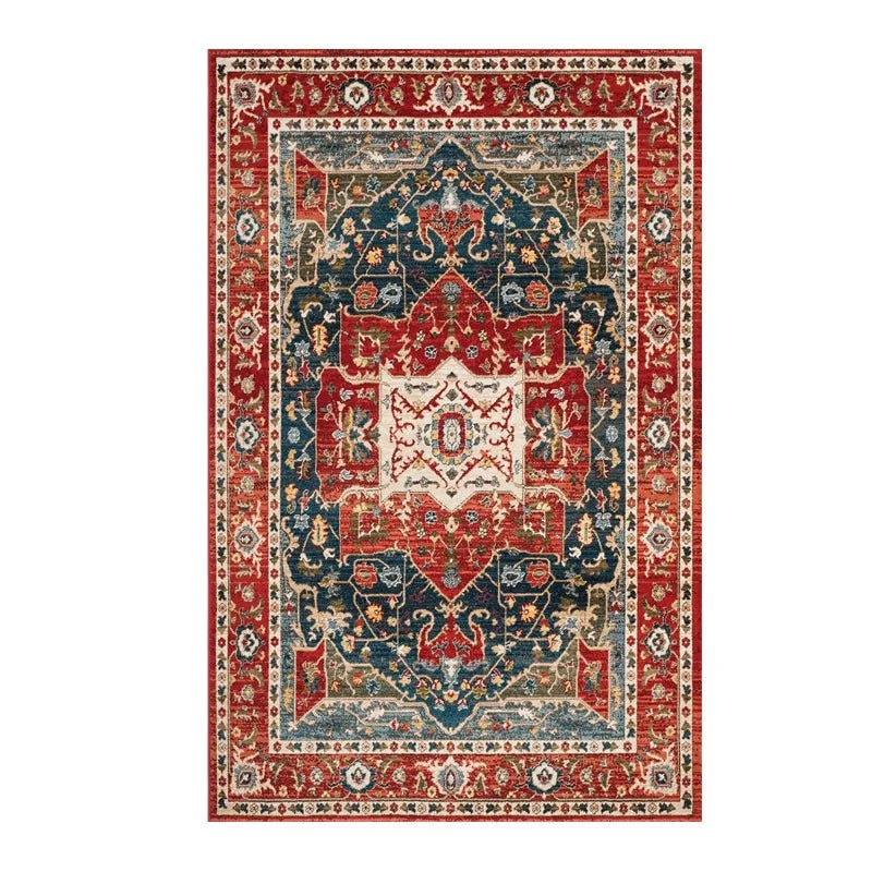 Navak Teppich Retro Europa Persien Stil Kunst Teppich Wohnzimmer Sofa Schlafzimmer Arbeitszimmer Küche Eingang Fußmatte Rutschfester leichter Luxus Dekor Teppich