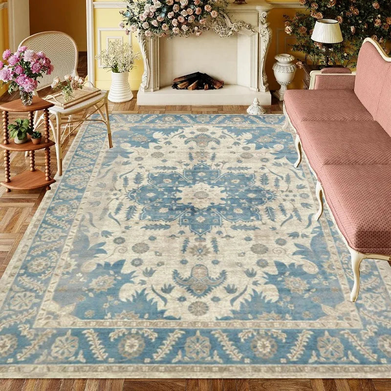 Navak Teppich im amerikanischen Stil, Retro-Teppich, für Wohnzimmer, Sofa, Schlafzimmer, Nachttisch, Arbeitszimmer, Küche, Eingangstür, rutschfest, leichte Luxus-Dekormatte