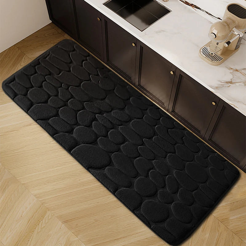 Navak Carpet 1 Stück Schickes Kopfsteinpflaster-Design Küchenmatte Weich Waschbar Rutschfest Saugfähig Wohndekor Dekor Teppich