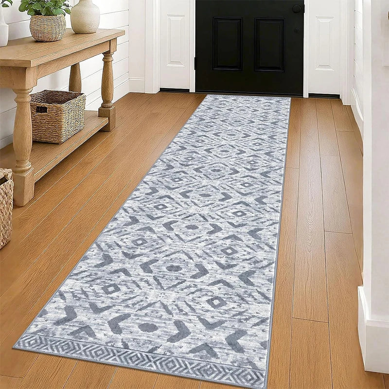 Navak Teppichläufer für Flurteppiche, rutschfeste Fußmatten, weiche, maschinenwaschbare Teppiche, geometrische Bohemian-Korridor-Heimdekor-Teppiche