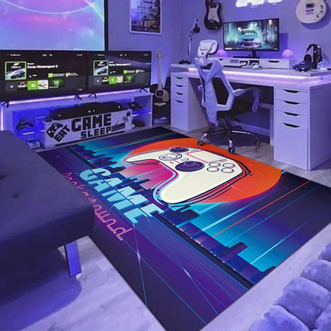 Navak Carpet Exclusive Picks Cyberpunk-Teppich für den Haushalt, Spielautomat, Rennraum, Drehstuhl, rutschfest, schmutzabweisend und pflegeleicht, Heimdekoration