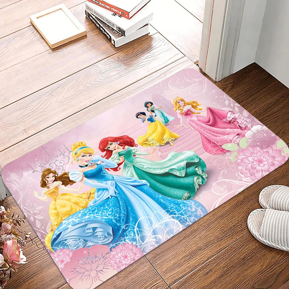 Navak Carpet Daily Picks Fußmatte mit Cartoon-Motiv „Disney Princess“, für den Eingang, rutschfeste Fußmatte, waschbar, für Küche, Flur, Badezimmer, Badematten