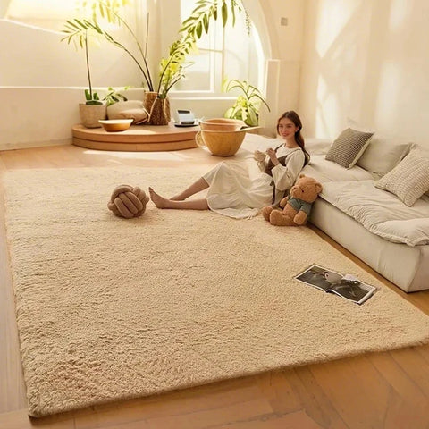 Navak Teppich Weicher Lammwollteppich Für Kinderzimmer Fußteppiche Flauschiger Plüsch Spiel Krabbelmatte Balkonkissen Heimdekoration Haustiermatten