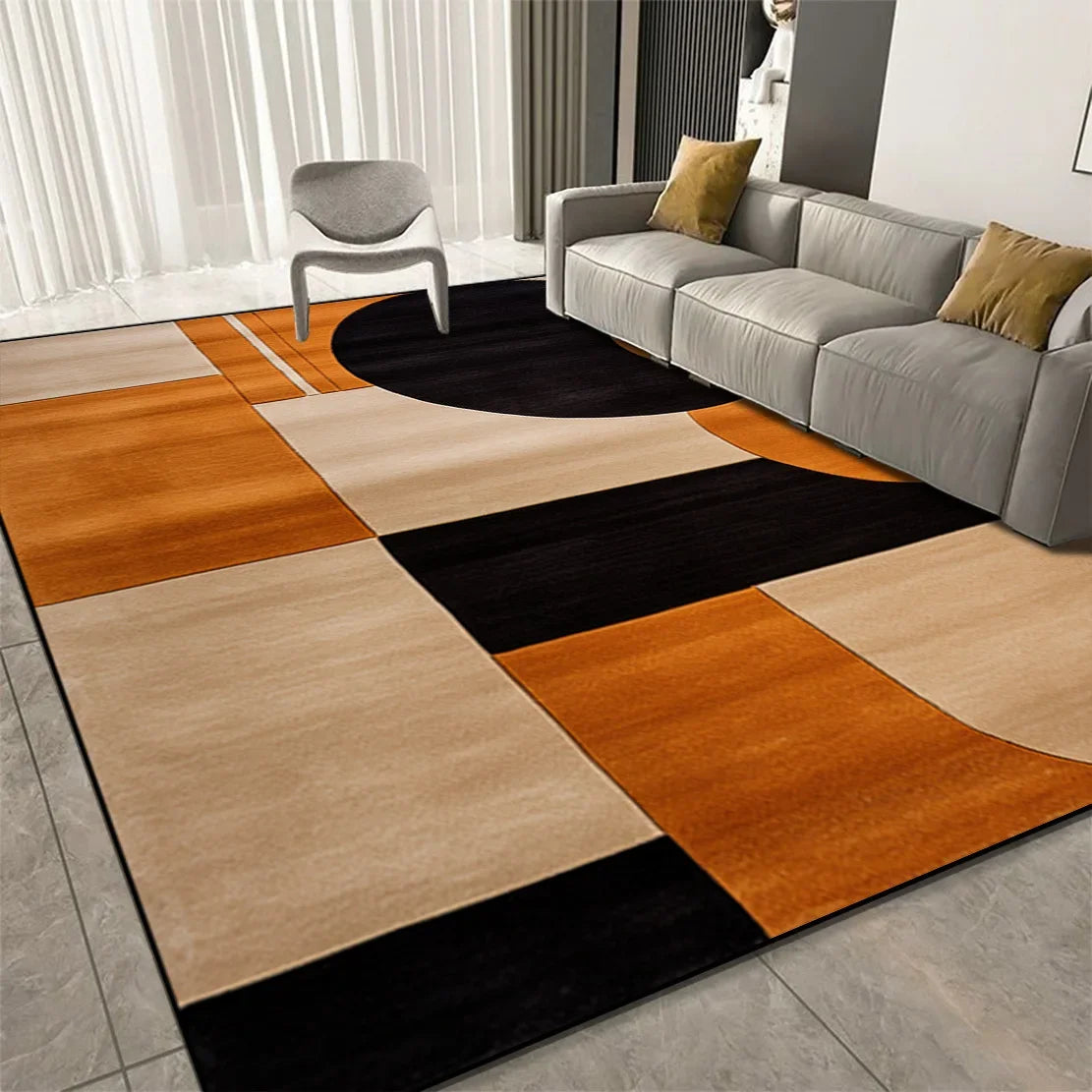 Navak Teppich Luxuriöse geometrische Teppiche für Wohnzimmerdekoration Sofa Große Fläche Heimteppiche für Schlafzimmer Weiche rutschfeste Matte für Kinder Коврик