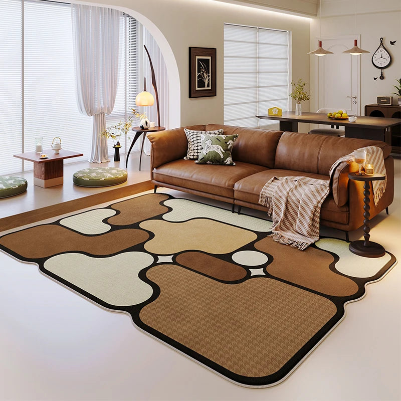 Navak Carpet Exclusive Picks Dopamin Patchwork-Teppich aus Kaschmirimitat, bequem, waschbar, für Wohnzimmer, Sofa, Schlafzimmer, Liegestuhl, Heimdekoration
