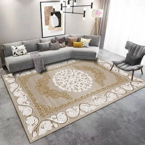 Navak Carpet Luxury Rugs and Carpets for Living Room Decoration Elastic Mat Bedroom Carpet Home Decor Non Slip Floor Mats Machine Washable