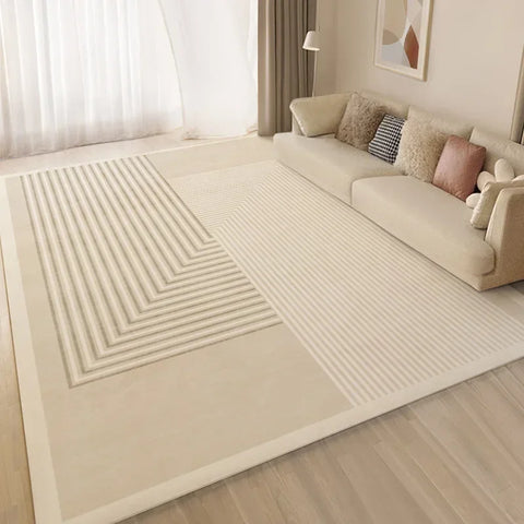 Navak Carpet Exclusive Picks Cremefarbener Schlafzimmerteppich, schlichter Bett-/Tischkissenteppich, leichter Luxus-Wohnzimmerteppich, komplettes Sofa, Kaffee, Heimdekoration