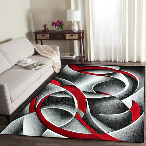 Navak Teppich, nordischer Stil, abstrakter geometrischer Teppich, rutschfester, waschbarer Teppich für Wohnzimmer, Schlafzimmer und Heimdekoration, Bodenmatte