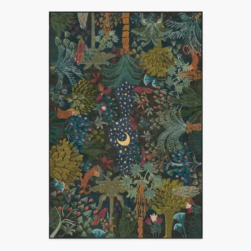 Navak Teppich Wohnzimmer Teppich Große Größe Schlafzimmer Nachttisch Bodenmatte Maschinenwaschbare Teppiche Frühlingsblumen Pflanze Retro Home Decoration Teppich