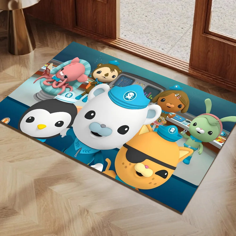 Navak Carpet The Octonauts Cartoon-Fußmatte, waschbar, rutschfest, für Wohnzimmer, Sofa, Stühle, Bereichsmatte, Küche, WC-Teppich